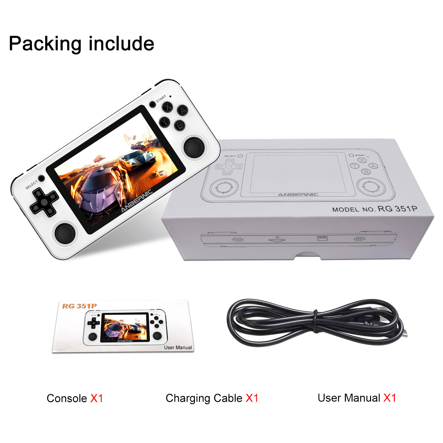 Handheld Gaming Console 3.5 inch Screen Retro Game Player.