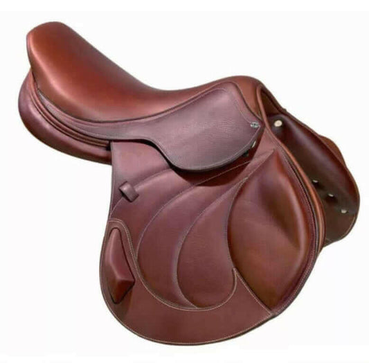 Premium Leather Jumping English Riding Horse Saddle Size 17" Inch.