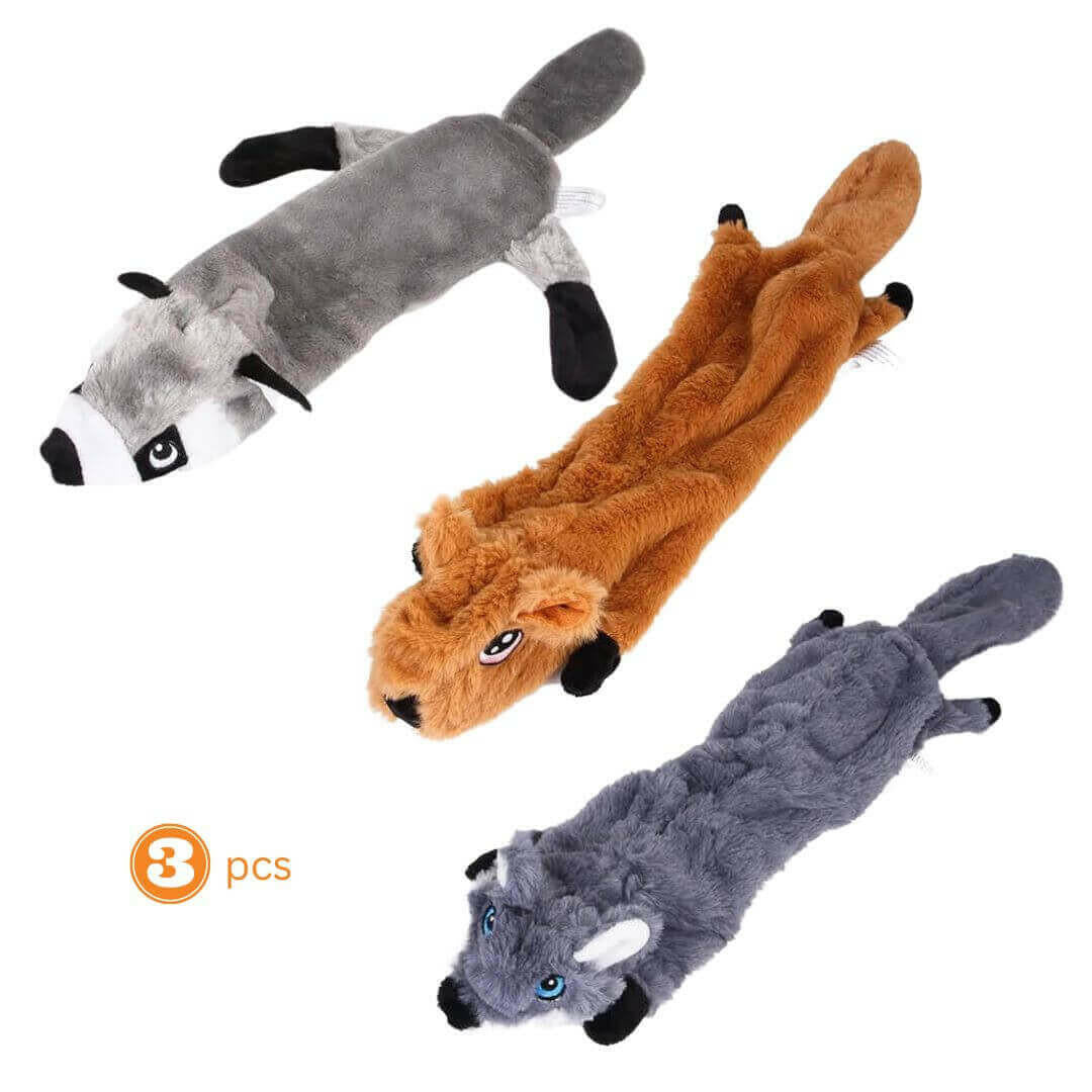 3 pcs assorted Dog Toys (No Stuffing).