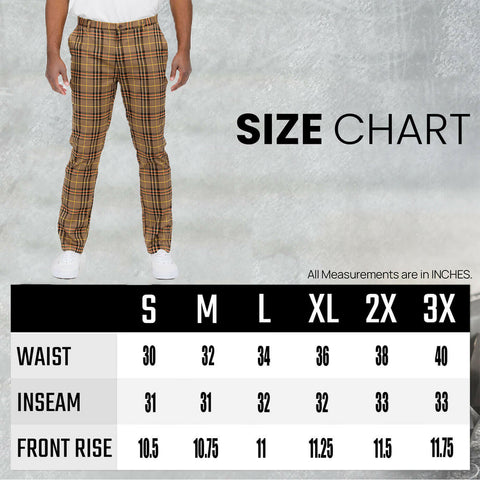 Plaid Slim Fit Trouser Pants.