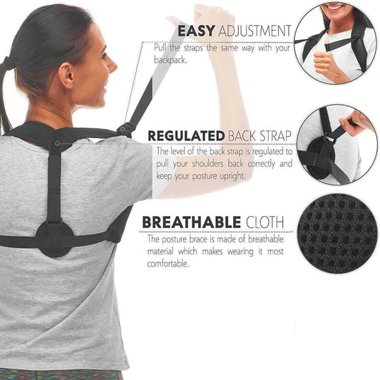 Adjustable Unisex Posture Corrector Brace.