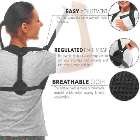 Adjustable Unisex Posture Corrector Brace.