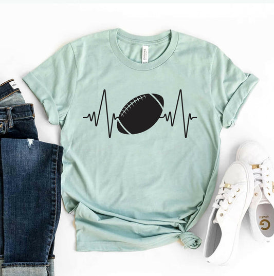 Football Heartbeat T-shirt.