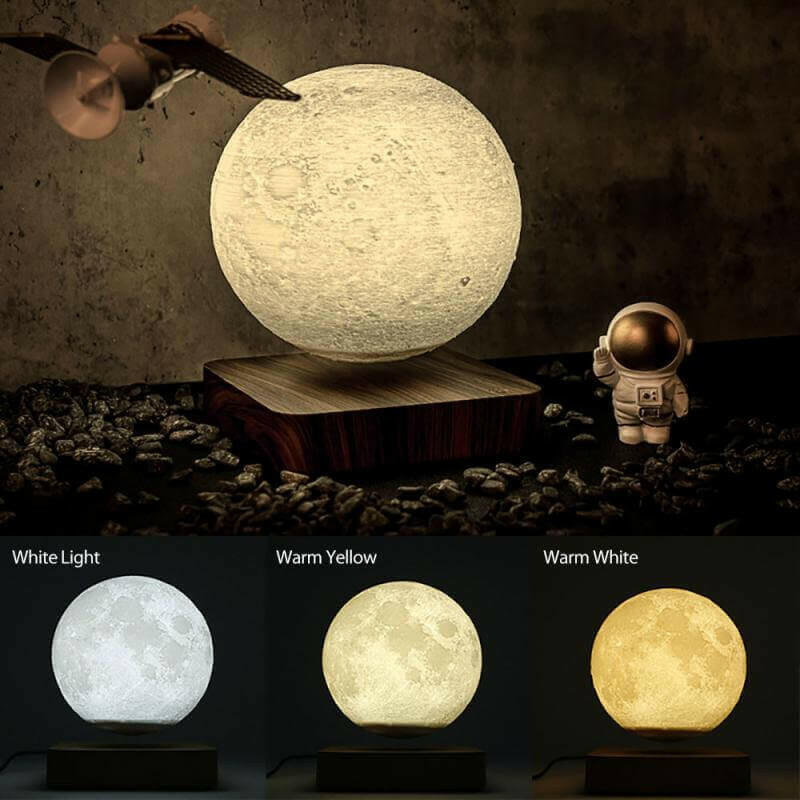 Novelty 3D Magnetic Levitation Moon Lamp Moon Floating Lamp.