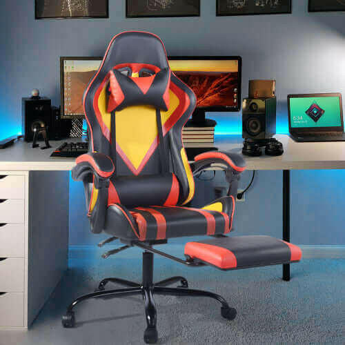 Best Ergonomic Leather Gaming Chair for Office and Computer Desks.