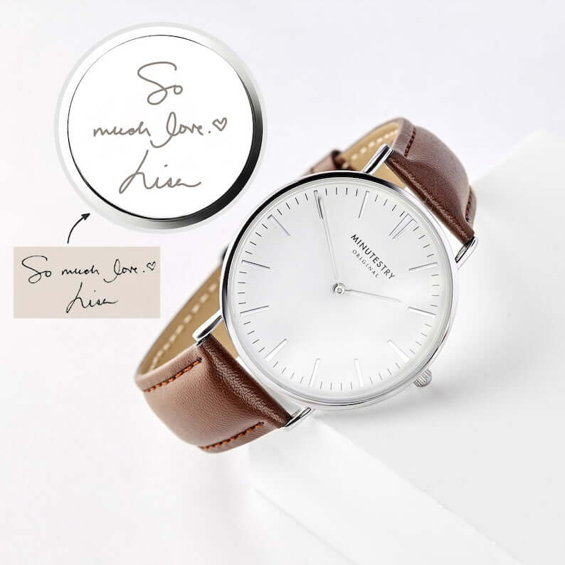 Handwriting Gifts for Groom, Engraved Watch for Men
