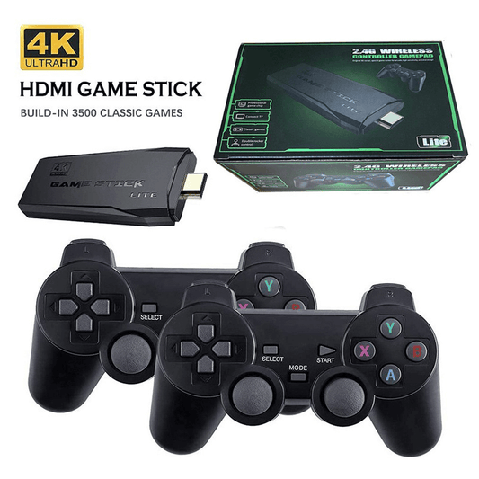 4K 2.4G Double Wireless Controller Game Stick Video Game Console.