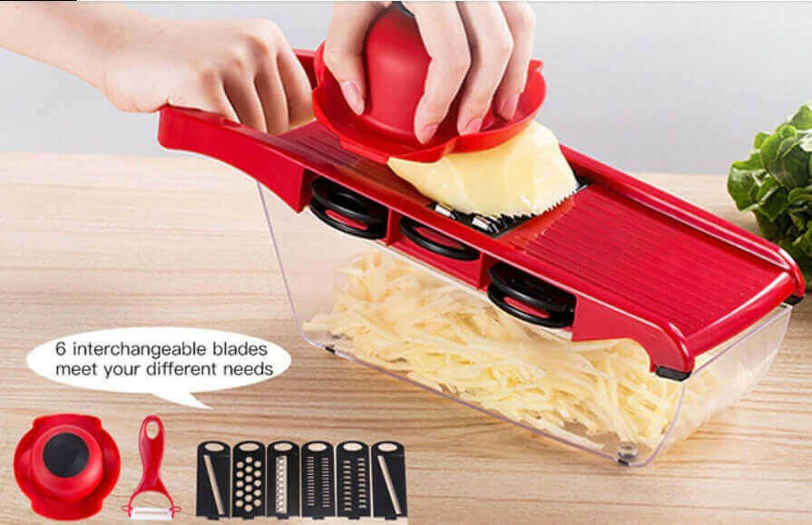 Stainless Steel 6 Blades Vegetable Slicer.