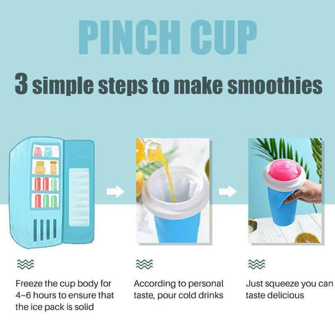 Slushy Maker Portable Travel Ice Cup Homemade Freeze Drinks Cup.