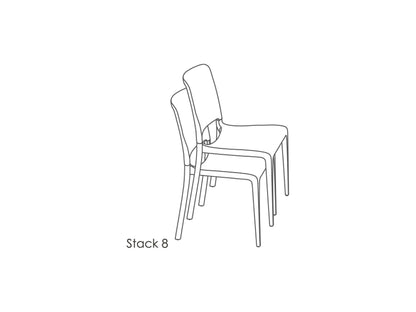 Set of 4 patio dining chair commercial grade