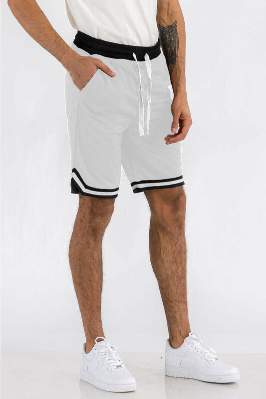 Mens Striped Basketball Active Jordan Shorts.