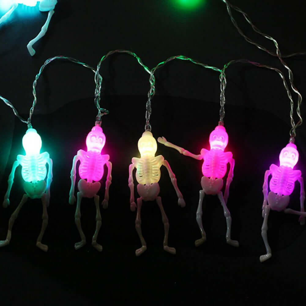 1.5 M Halloween String Lights Skull RGB Color