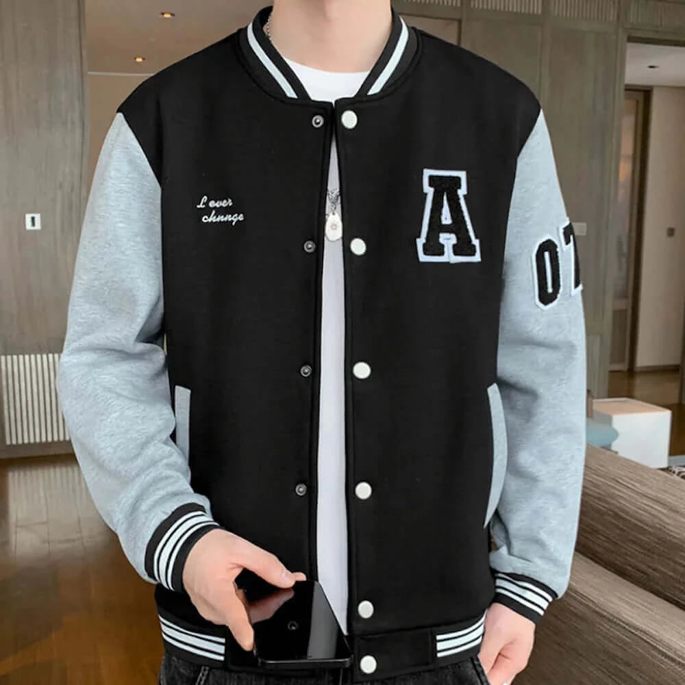 Mens College Baseball Jacket.