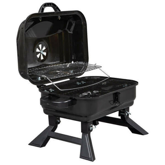 Portable Charcoal Grill BBQ and Smoker with Lid Folding Tabletop Grill.