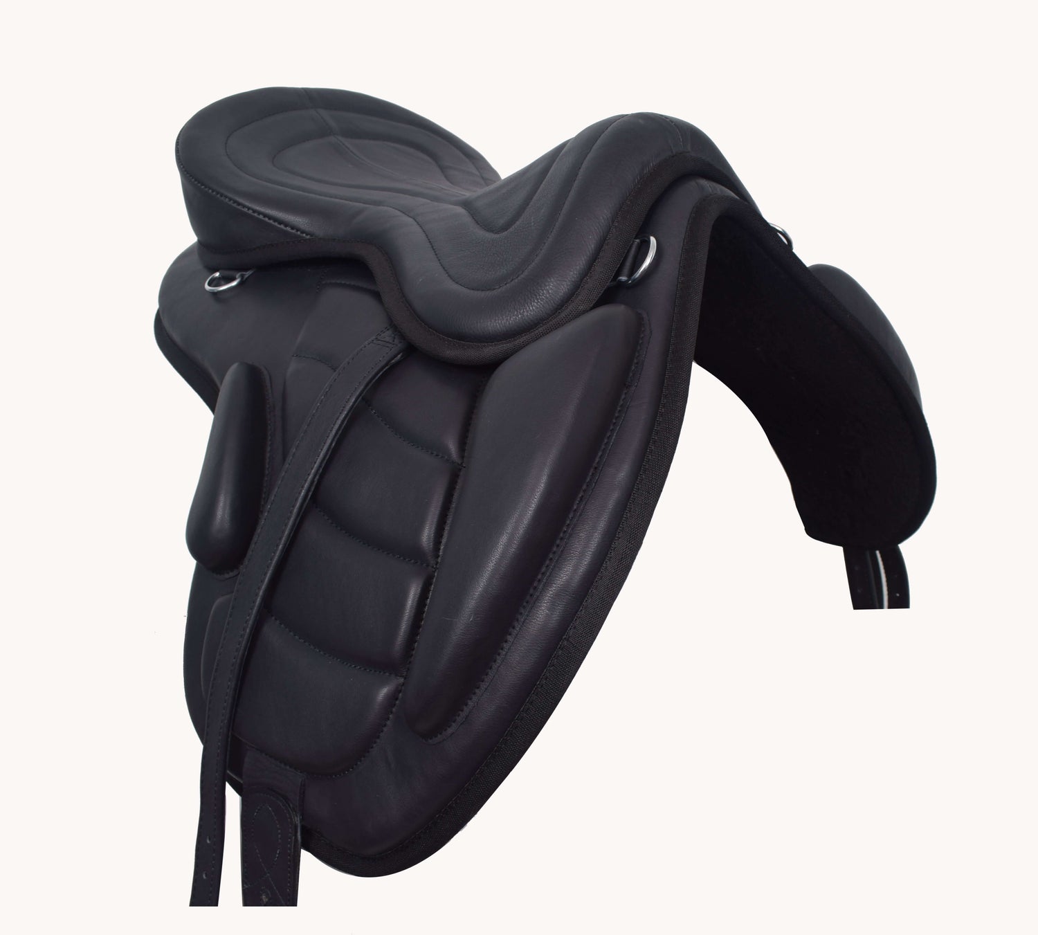 Treeless Freemax Leather English Horse Saddles Size 15" to 18" Inch