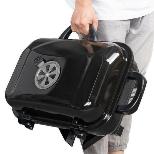 Portable Charcoal Grill BBQ and Smoker with Lid Folding Tabletop Grill.