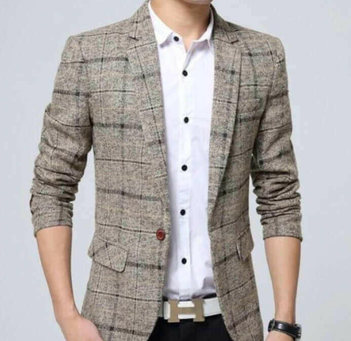 Mens Mix Plaid Blazer.