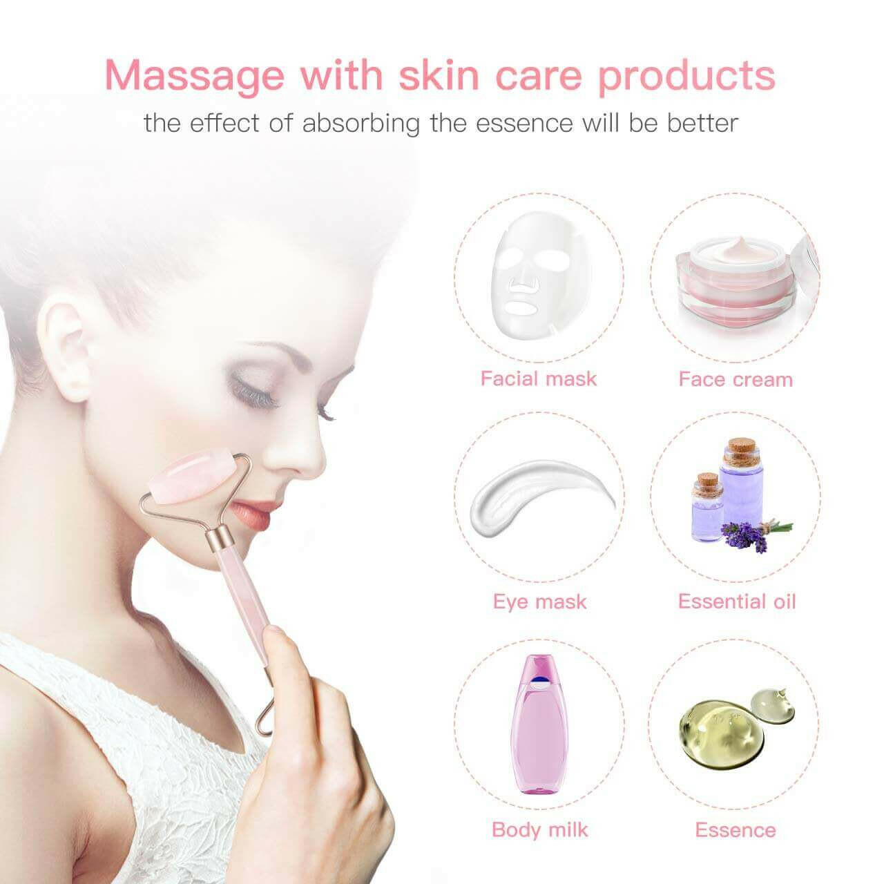 Portable Crystal Double Head Roller Massager