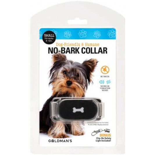 Goldman's No-Bark Training Dog Collar Friendly and Humane - Size Small.