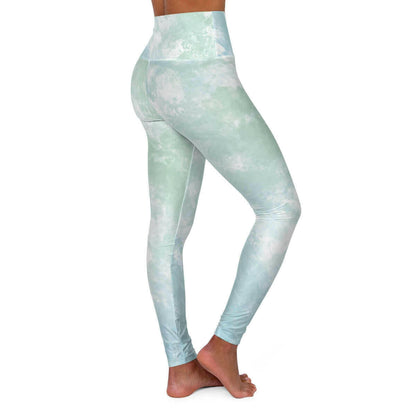 Blue Tie Dye Leggings - Made in USA.