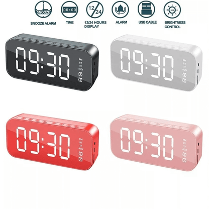 LED Display Alarm Clock Wireless Bluetooth Speakers.