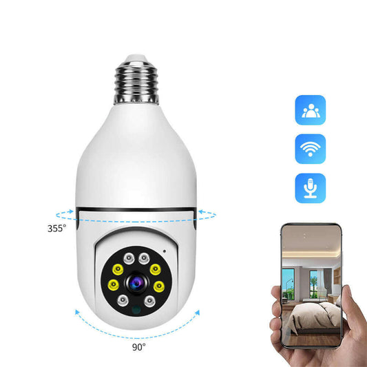 Portable WIRELESS WIFI LIGHT BULB CAMERA SECURITY CAMERA.