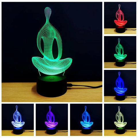 3D Colorful Yoga Model Lamp.