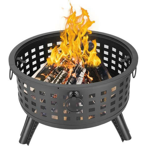 26” Round Lattice Fire Bowl.