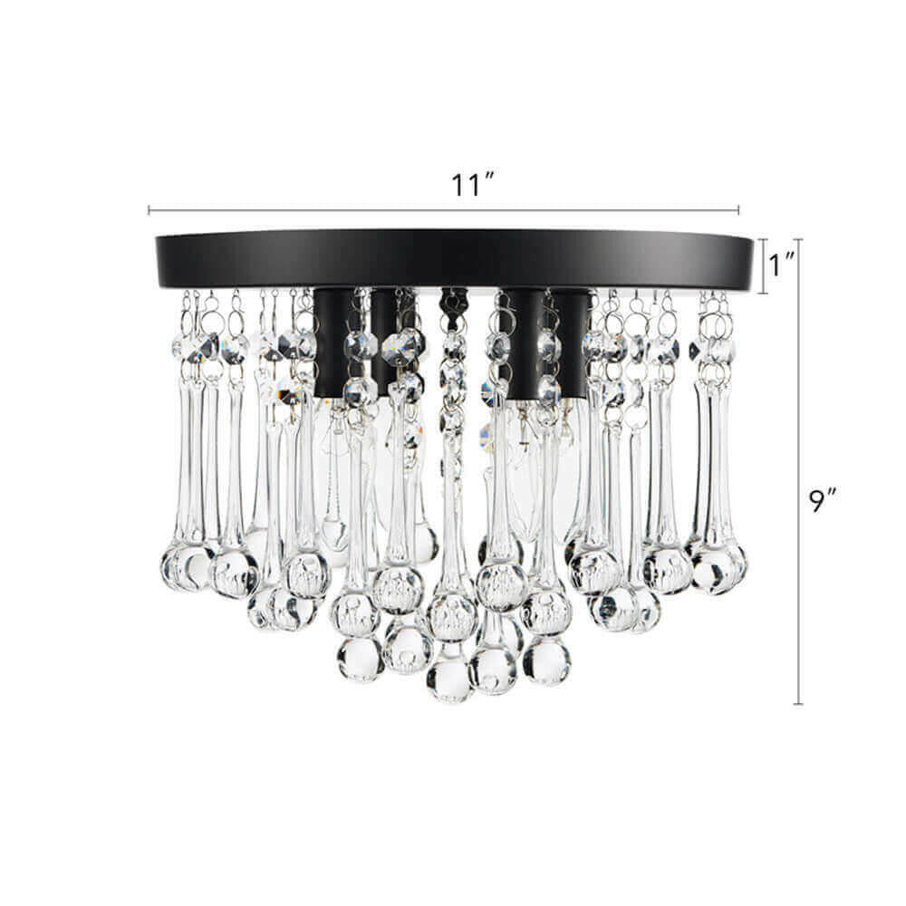 Modern Decorative 4 Light Droplet Hanging Chandelier.