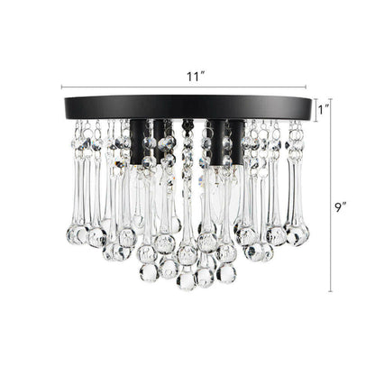 Modern Decorative 4 Light Droplet Hanging Chandelier.