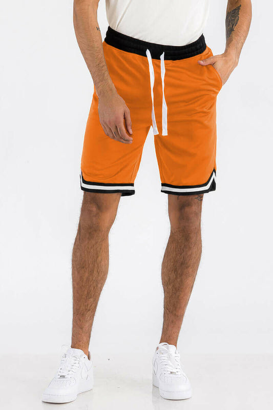 Mens Striped Basketball Active Jordan Shorts.