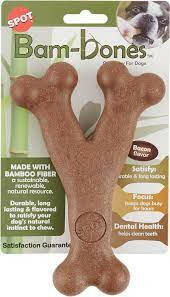 Bam-Bone Wish Bone Bacon Dog Toy 5.25 in.