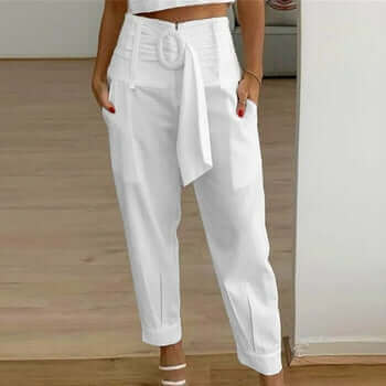 Casual Lace-up Straight Long Trousers