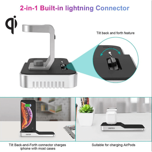 Apple Watch Charger Stand MFi Certified 4 in 1 Wireless Charging.