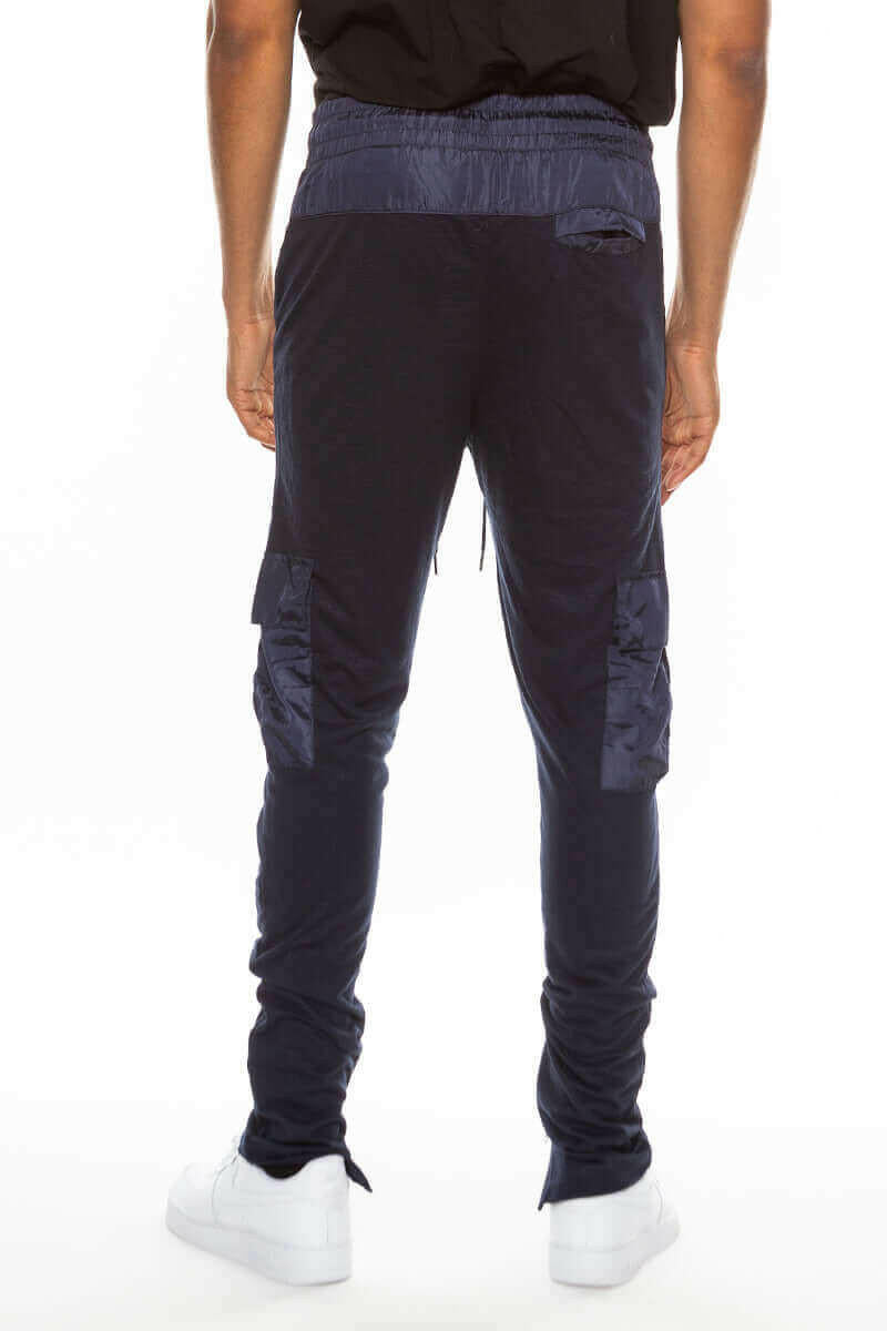 Heathered Cotton Blend Joggers.