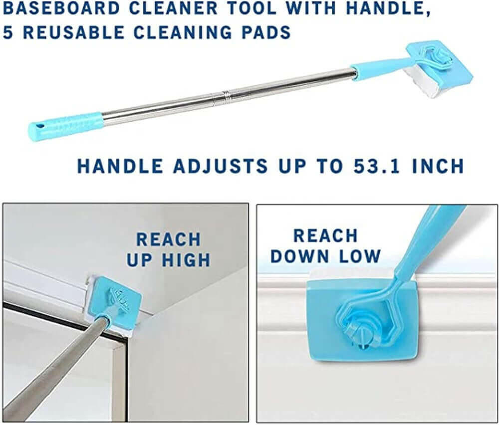 Baseboard Buddy Retractable Household Universal Cleaning Brush Mop.