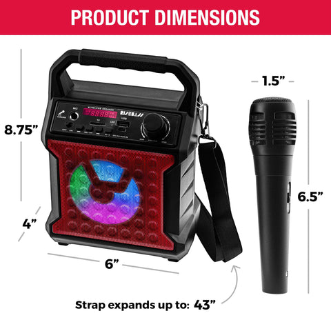 Risebass Portable Bluetooth Speaker with Microphone Set -.