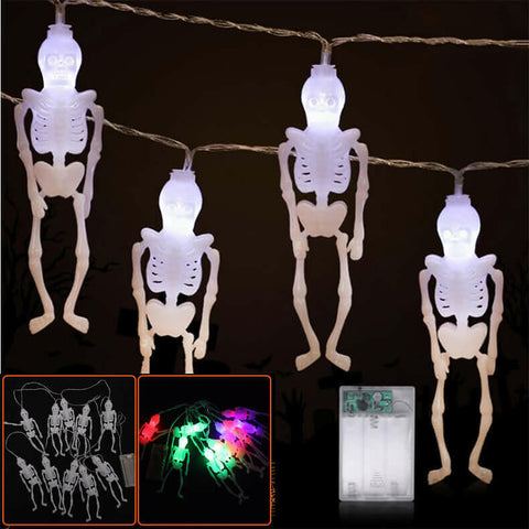 1.5 M Halloween String Lights Skull RGB Color