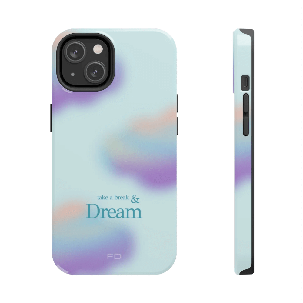 Take a Break and Dream Touch Case for iPhone with Wireless Charging.