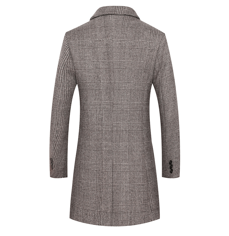 Fashion Plaid Single Breasted Jackets Men&