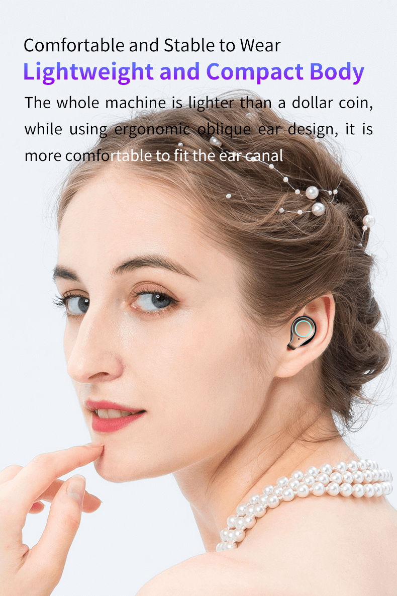 Large Capacity Wireless Earbuds Sports Bluetooth TWS Headset.