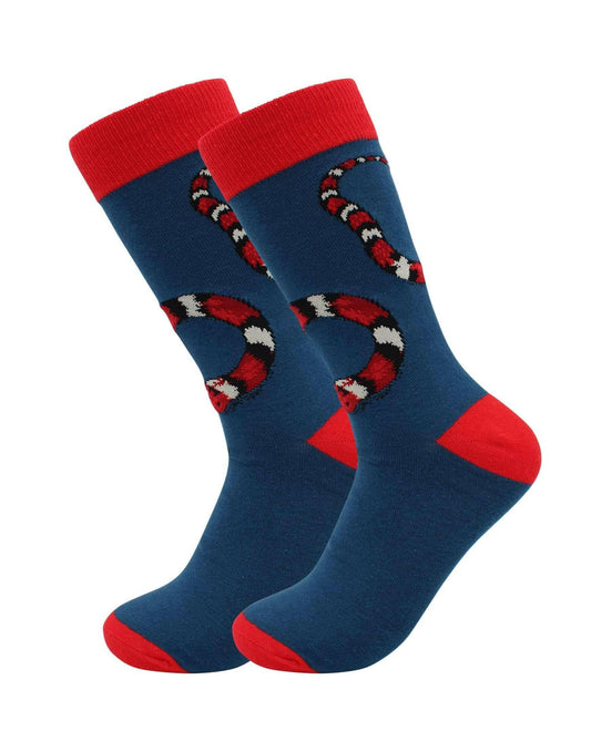 Cute Casual Designer Trending Animal Socks -Snake - for Men and Women.