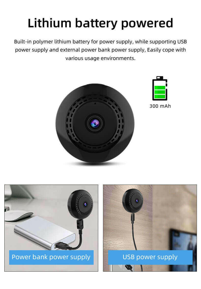 Night Vision Mini Wireless WiFi Camera 1080P HD for Indoor Security