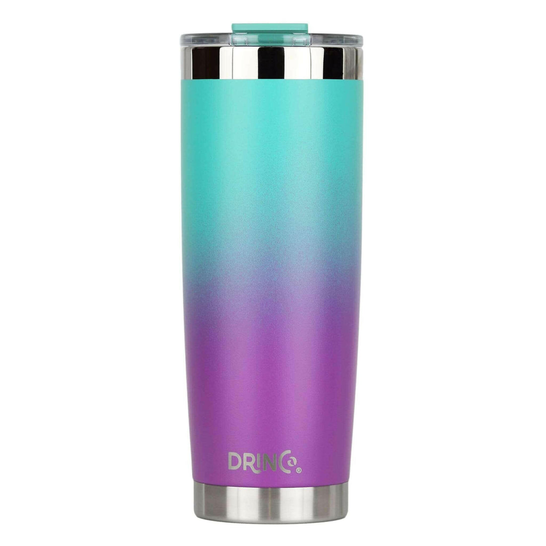 DRINCO® 20oz Insulated Tumbler Spill Proof Lid 2 Straws(Ombre Teal)