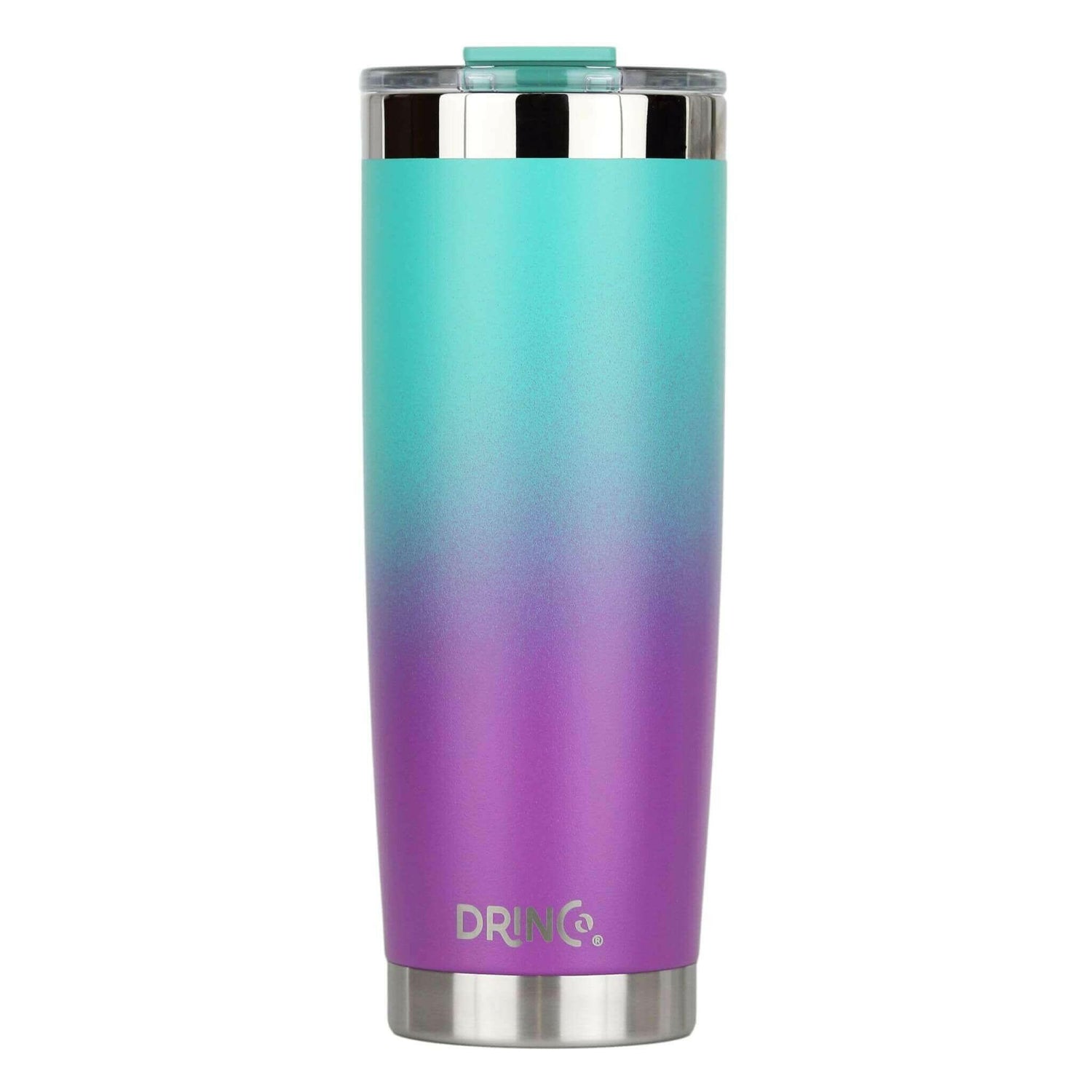 DRINCO® 20oz Insulated Tumbler Spill Proof Lid 2 Straws(Ombre Teal)
