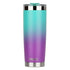 DRINCO® 20oz Insulated Tumbler Spill Proof Lid 2 Straws(Ombre Teal)
