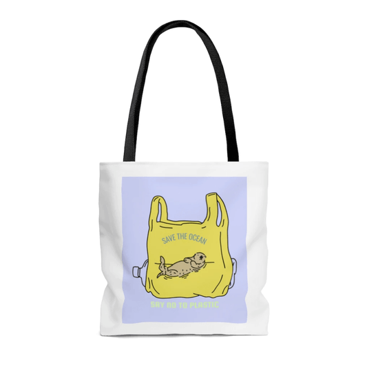 Save Earth Otters Edition Shopper Tote Bag Medium.