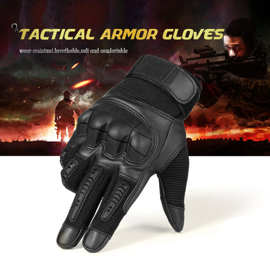 Touch Screen Full Finger Hard Knuckle Tactical Gloves