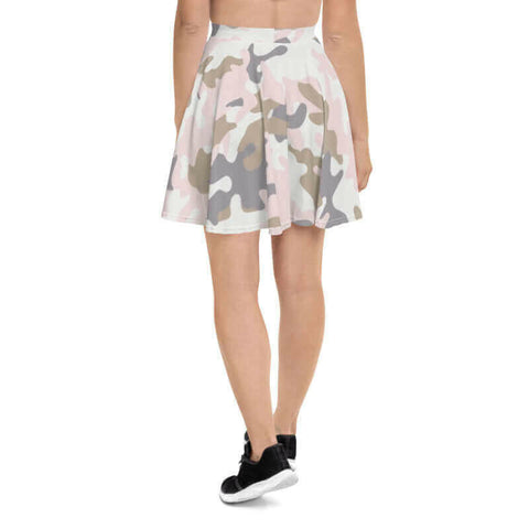 Pastel Pink Camo Skater Skirt