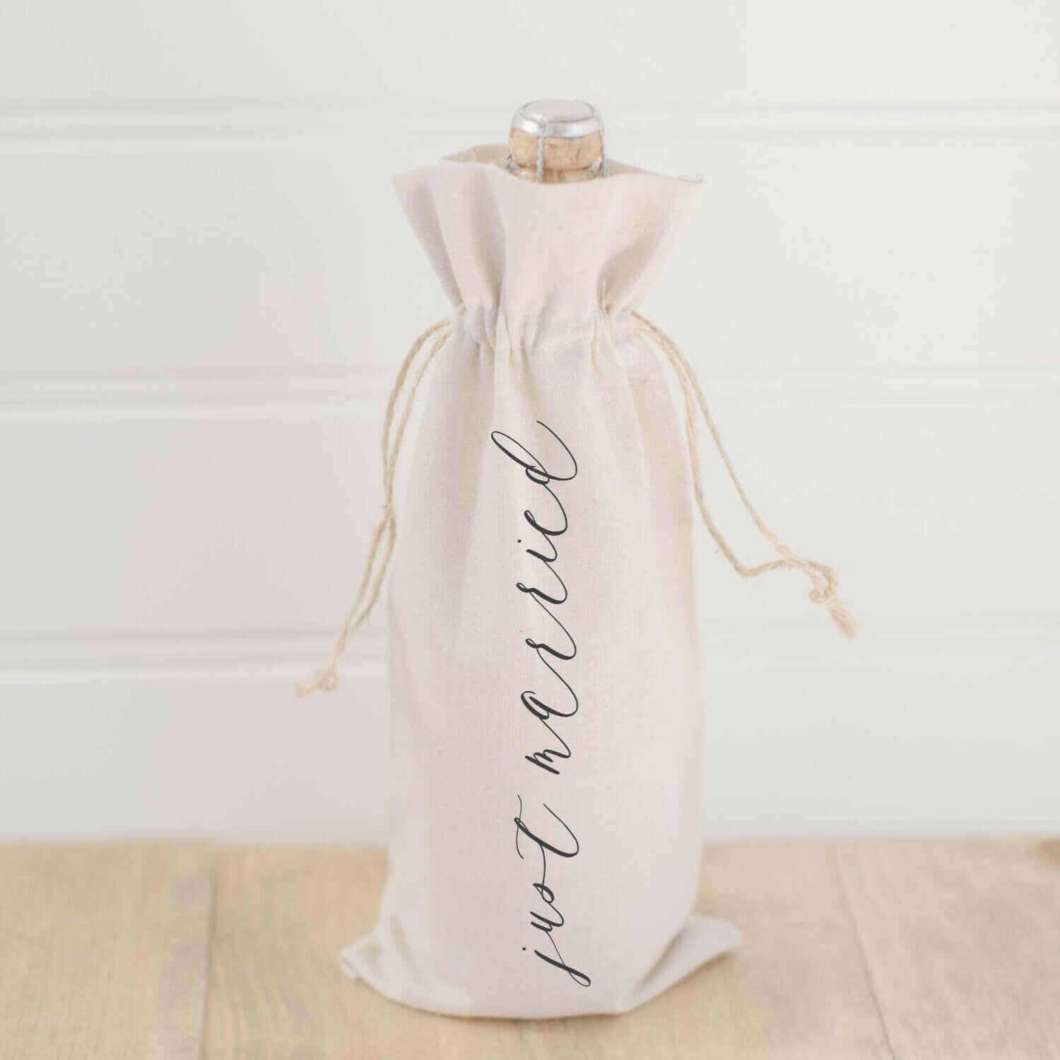 Just Married Wine Bag